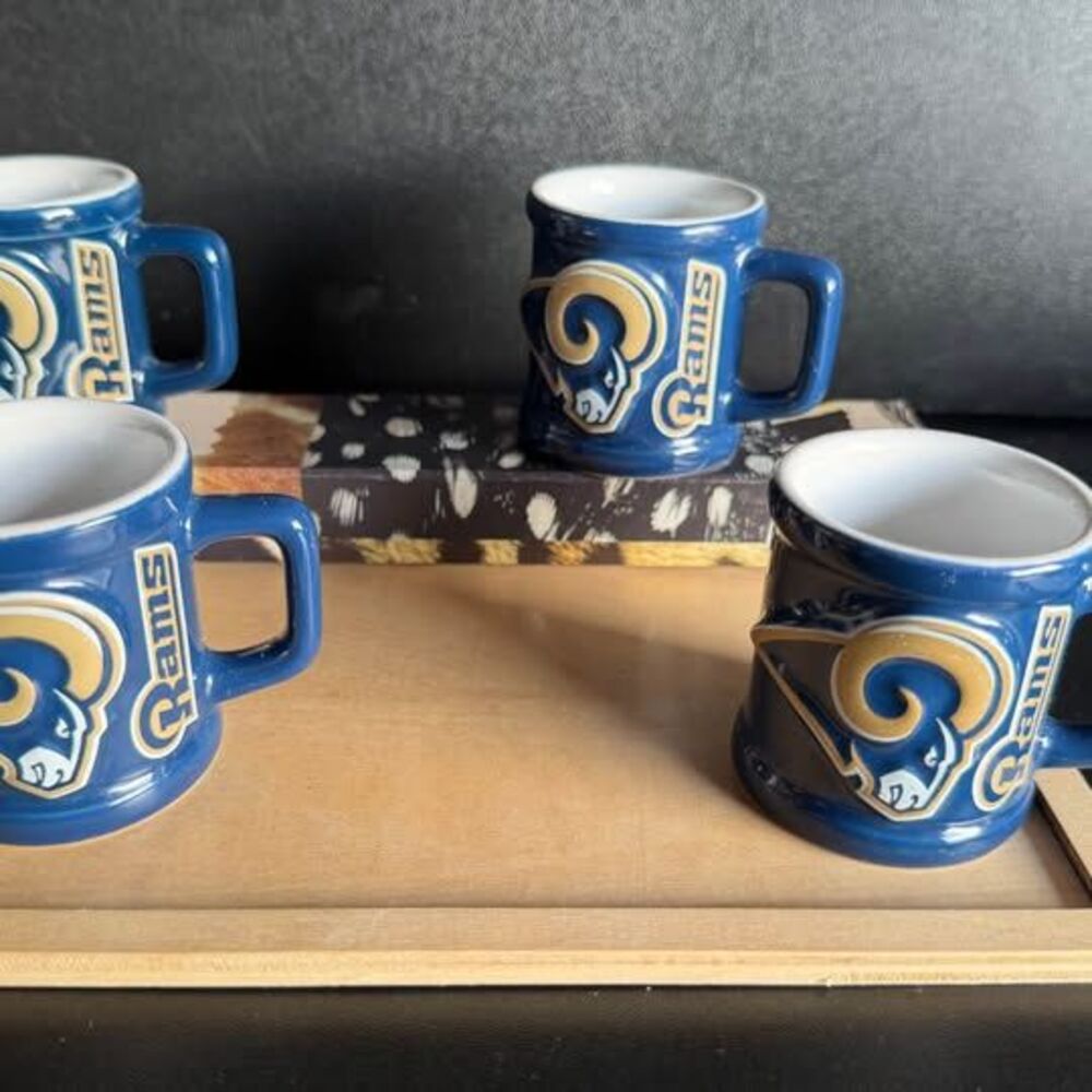 Set of 4 Rams mini mugs